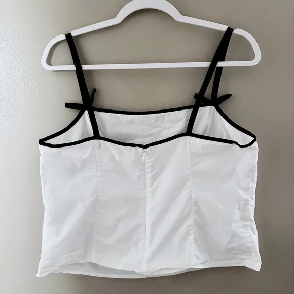 J. Crew White Camisole with Black Bow Accents - Picture 5 of 7